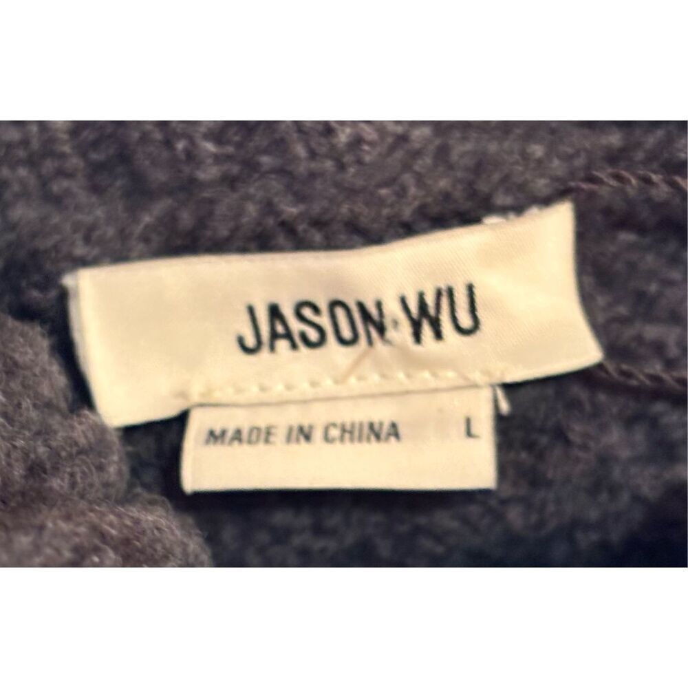 JASON WU Fringe Wool Turtleneck Sweater in Grey N… - image 8